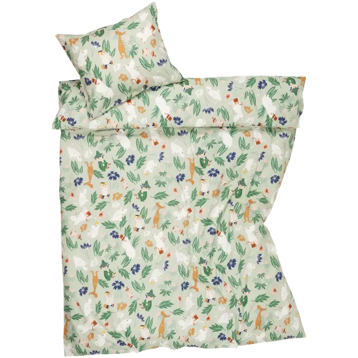 Voodipesukomplekt 150x210/50x60 Muumi aias