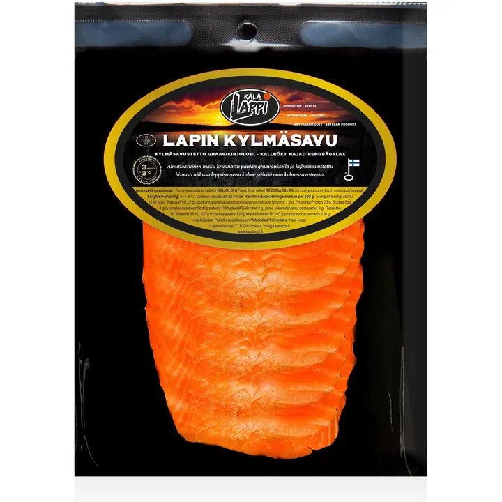 Lapin Kylmäsavu kirjolohifileesiivu 320g