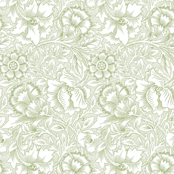 William Morris Pink & Poppy vaaleanvihreä lautasliina 20kpl/33cm