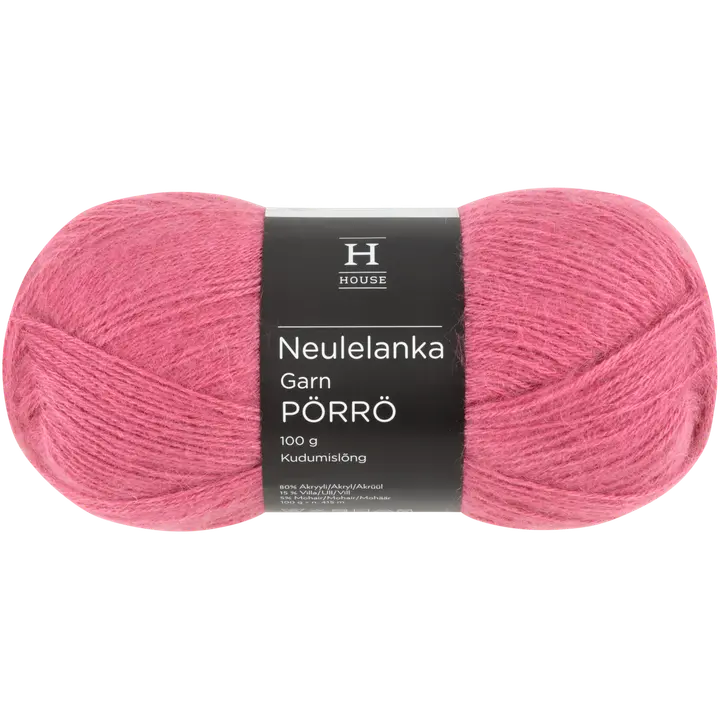 House lanka mohair-villa-akryyli Pörrö 100 g Mauve pink 6682