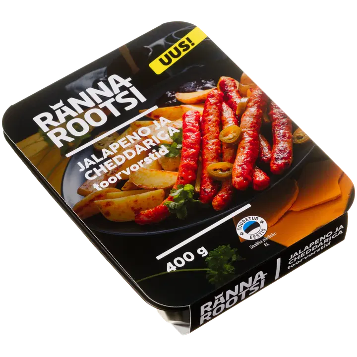 Rannarootsi Jalapeno ja cheddariga toorvorstid 400g