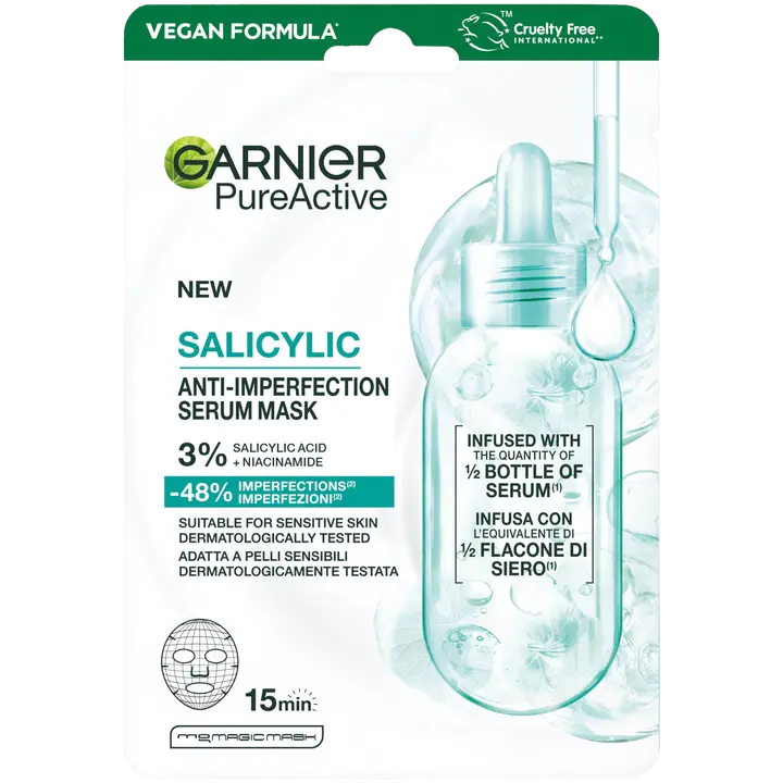 Garnier PureActive Salicylic Anti-Pimple seeruminaamio epäpuhtaalle iholle 1 pc