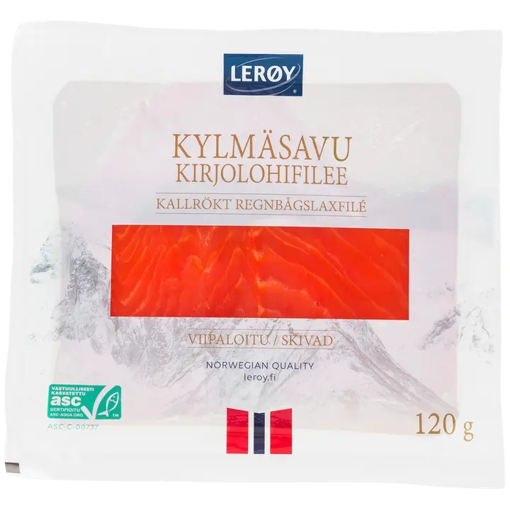 Lerøy kylmäsavukirjolohifilee viipaloitu ASC 120 g