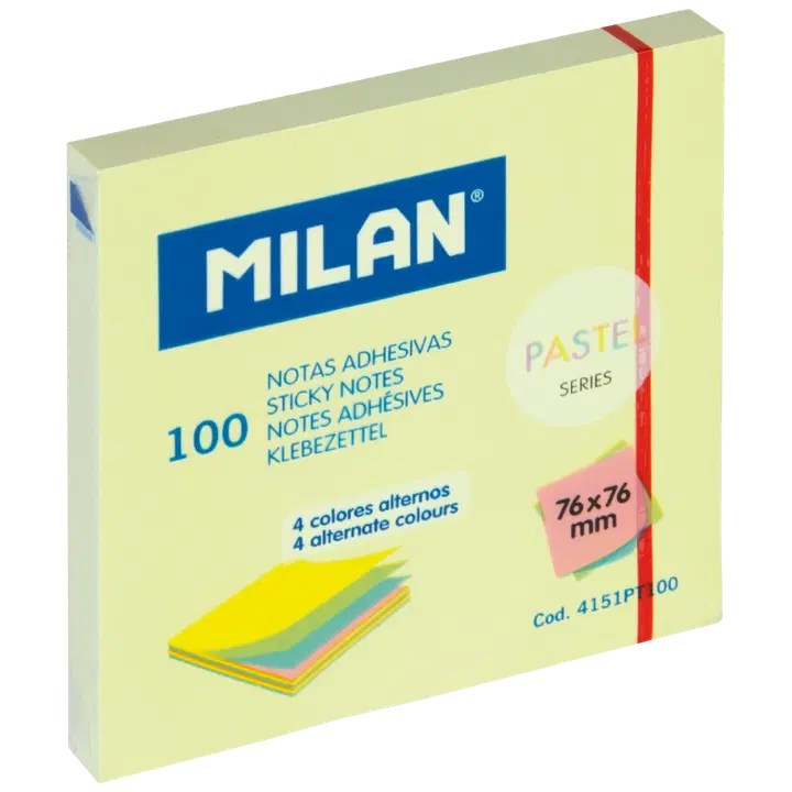 Milan märkmepaber 7,6x7,6cm pastel 100 lehte