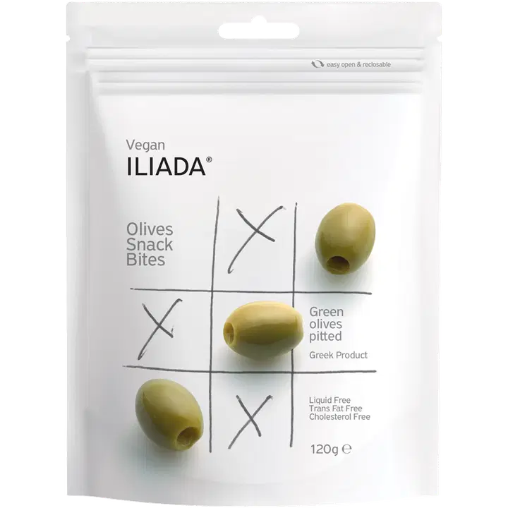 Iliada green pitted olives 120g pss