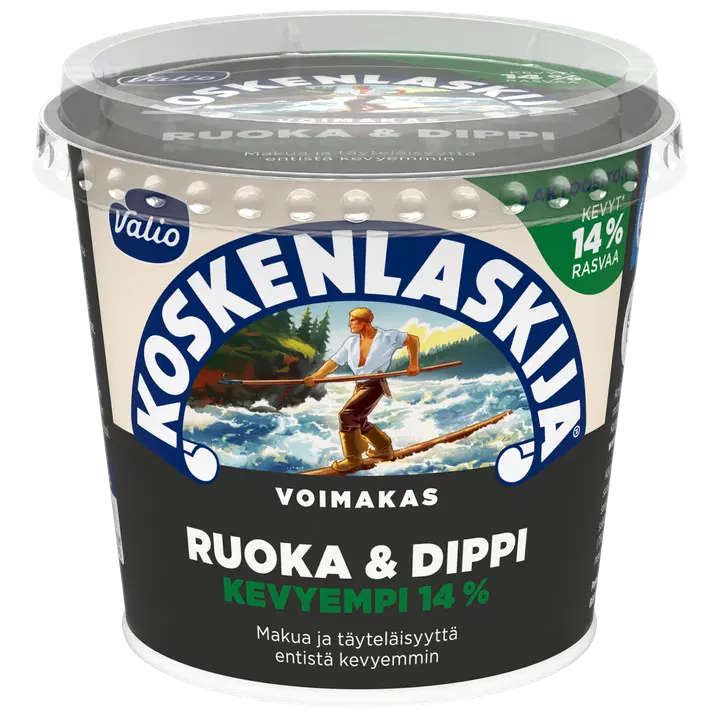 Valio Koskenlaskija® Ruoka & Dippi voimakas 14 % laktoositon e250 g
