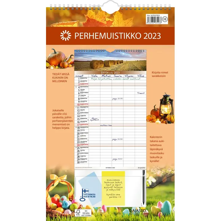 Seinäkalenteri Perhemuistikko