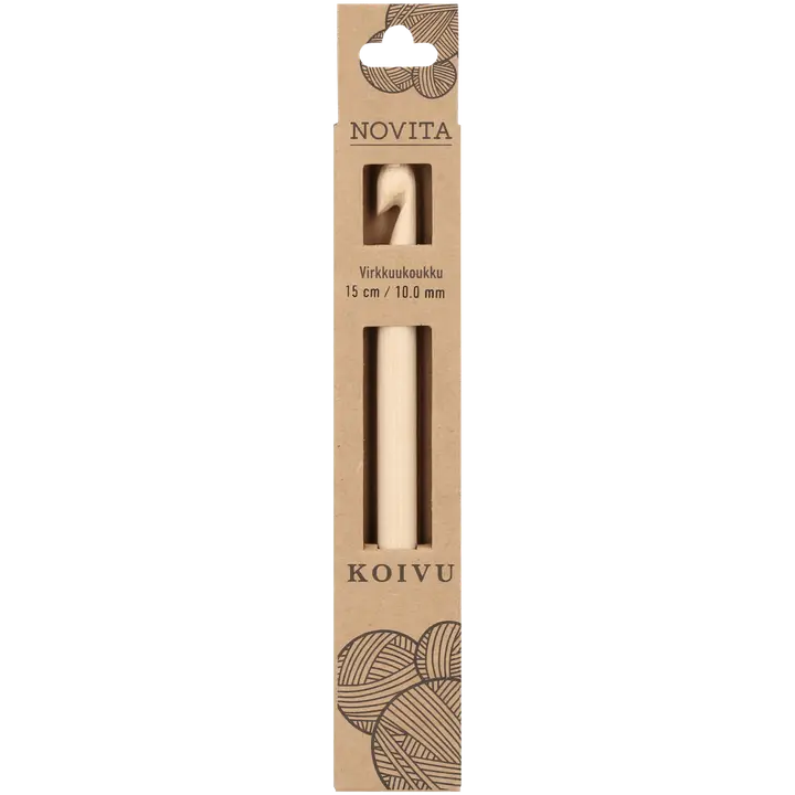 Novita Virkkuukoukku koivu 15 cm 10 mm