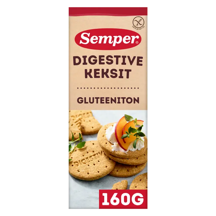 Semper Gluteeniton Digestive keksi 160g