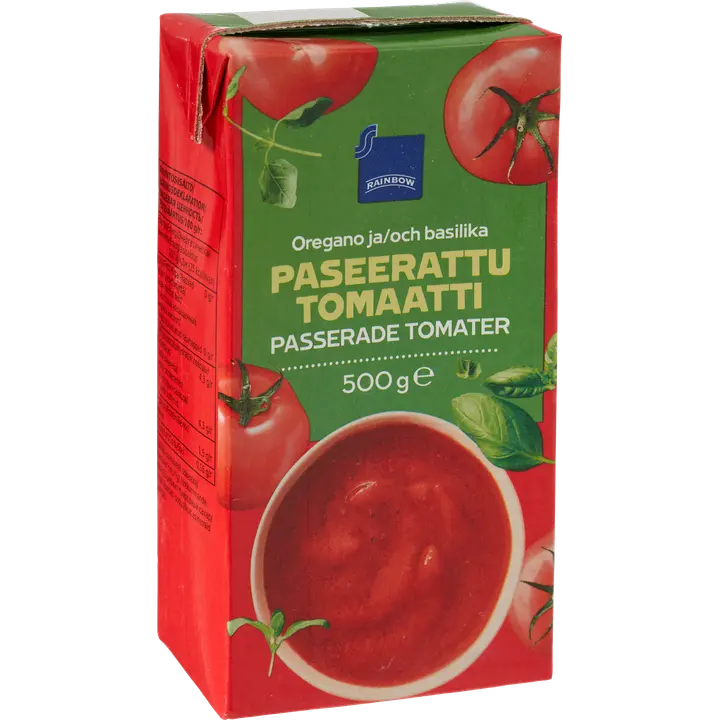 Rainbow paseerattu tomaatti oregano ja basilika 500 g