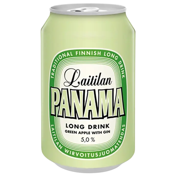 Laitilan Panama Green Apple 5,0% 0,33L ginipohjainen omenanmakuinen long drink