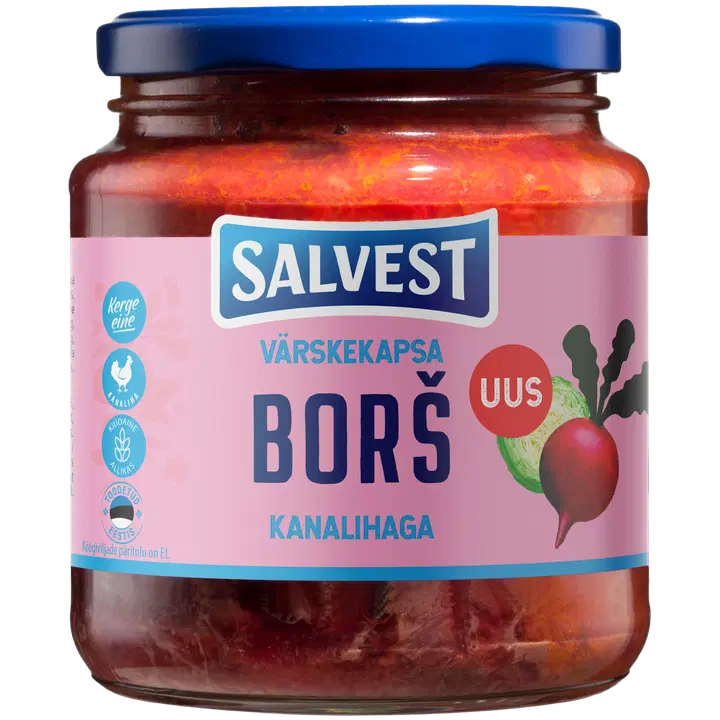 Salvest värskekapsaborš kanalihaga 530g