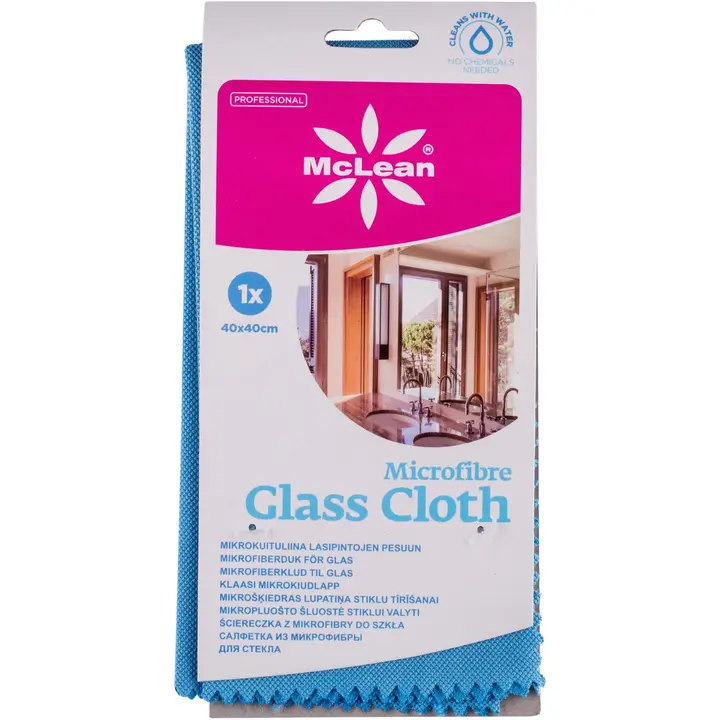 McLean Professional mikrokuituliina lasipinnoille 40x40cm
