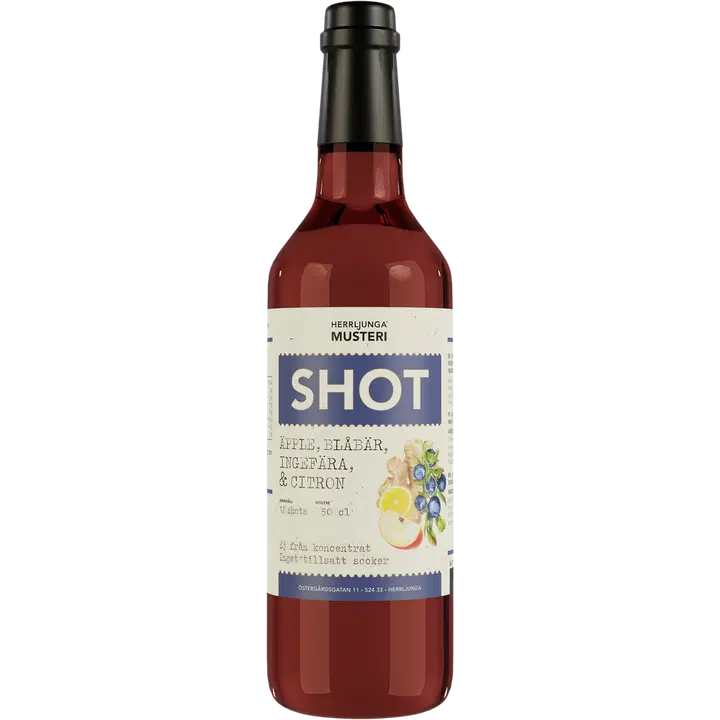 Herrljunga Shotti Omena, Mustikka, Inkivääri & Sitruuna 50cl