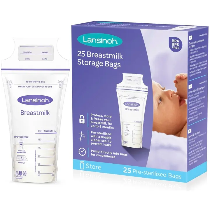 Lansinoh rintamaidon säilytyspussi 25kpl