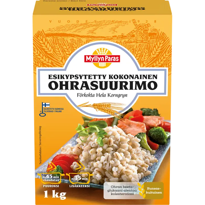 Myllyn Paras Esikypsytetty Kokonainen Ohrasuurimo 1kg