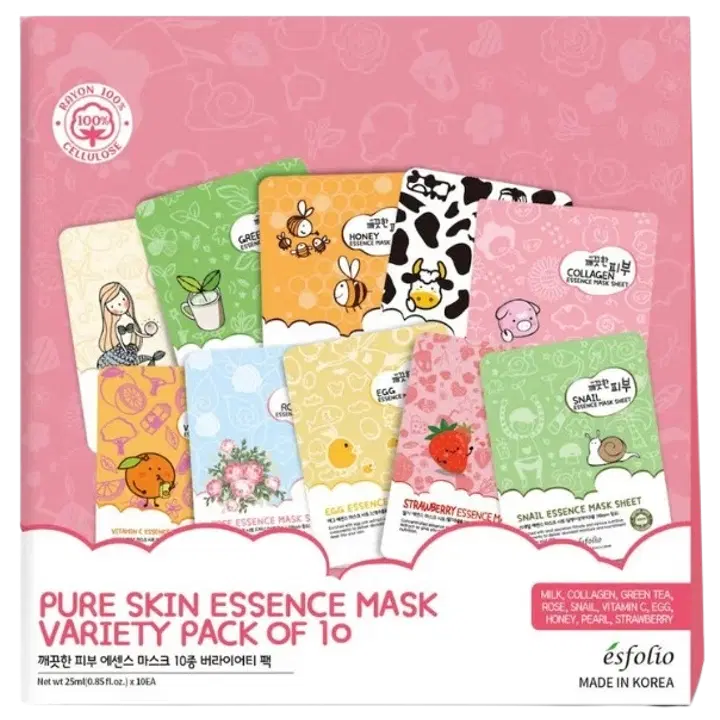 Esfolio Variety Pack Pink-Kangasnaamiosetti 10 kpl