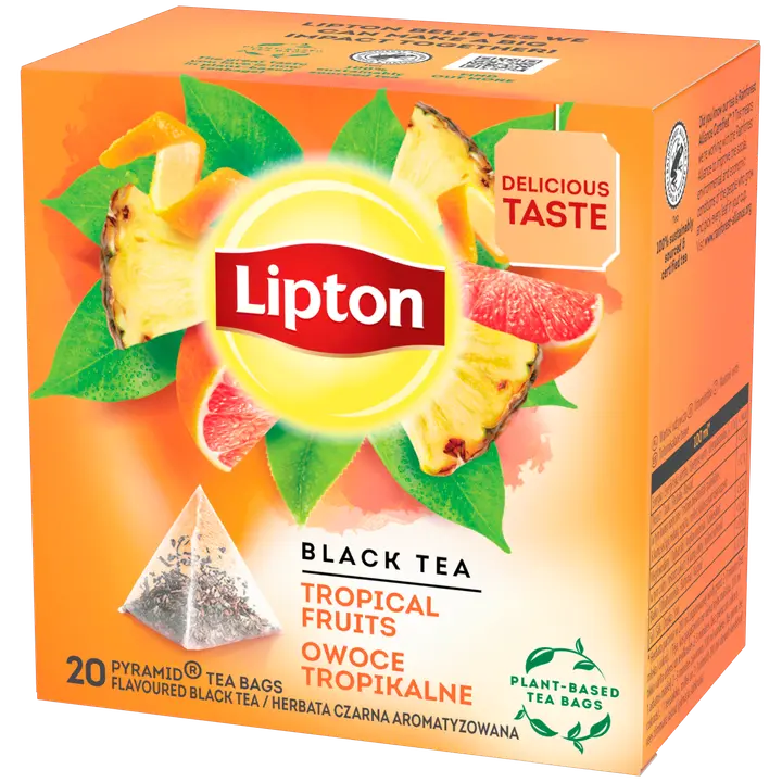 Lipton must tee troopiliste viljadega 20 x 1,8 g