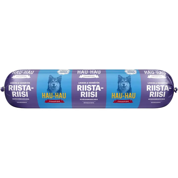 Hau-Hau Champion Koiranmakkara riista-riisi täysravinto 800 g