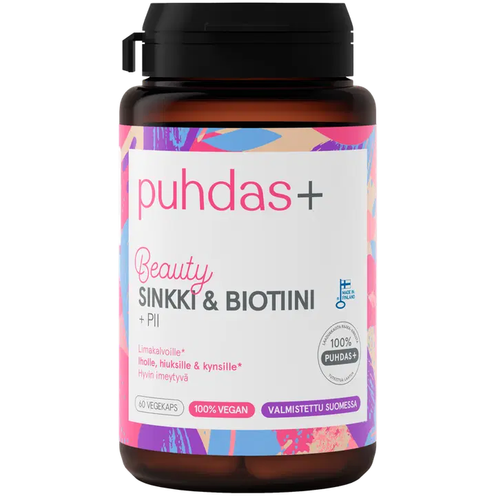 puhdas+ Sinkki & Biotiini + Pii 60 kaps
