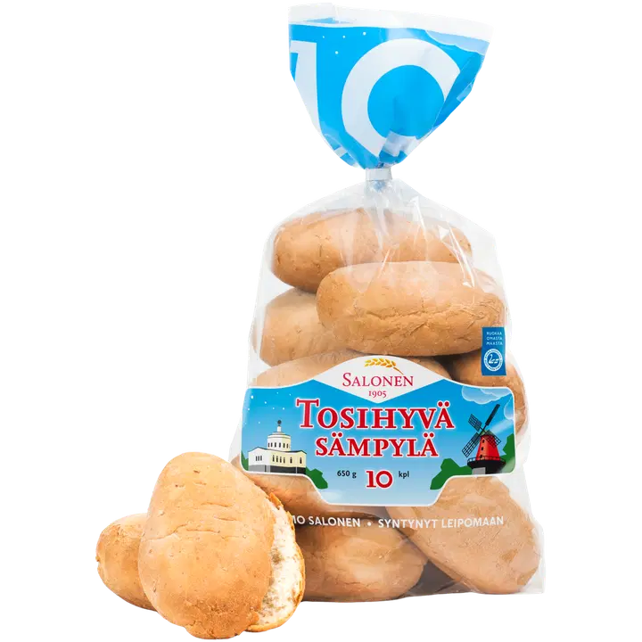 Leipomo Salonen Tosihyväsämpylä 10/650 g vehnärouhesämpylä