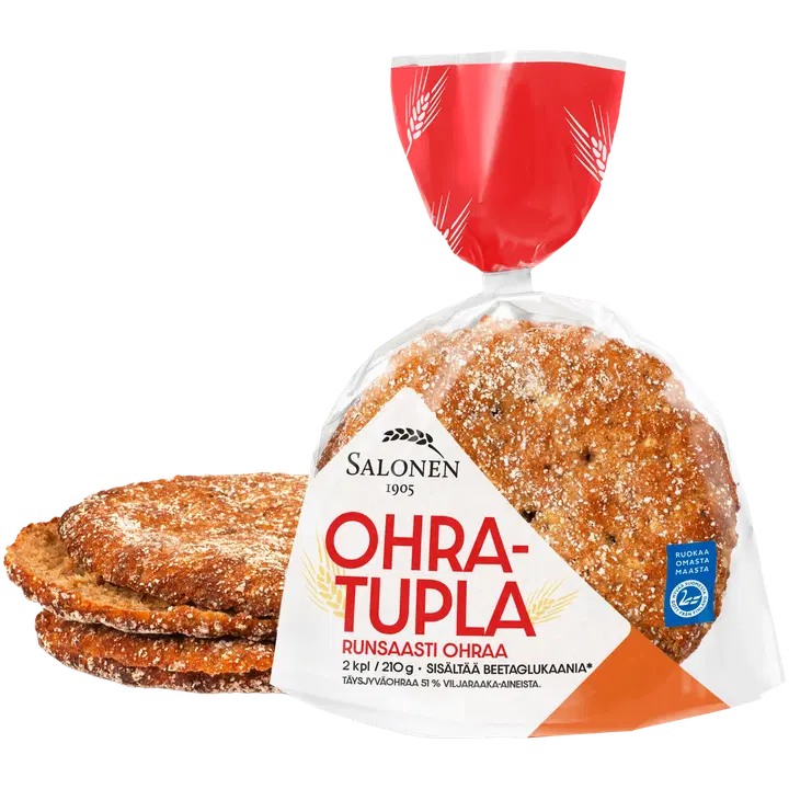 Leipomo Salonen Ohratupla 2/210 g ohraleipä, halkaistu