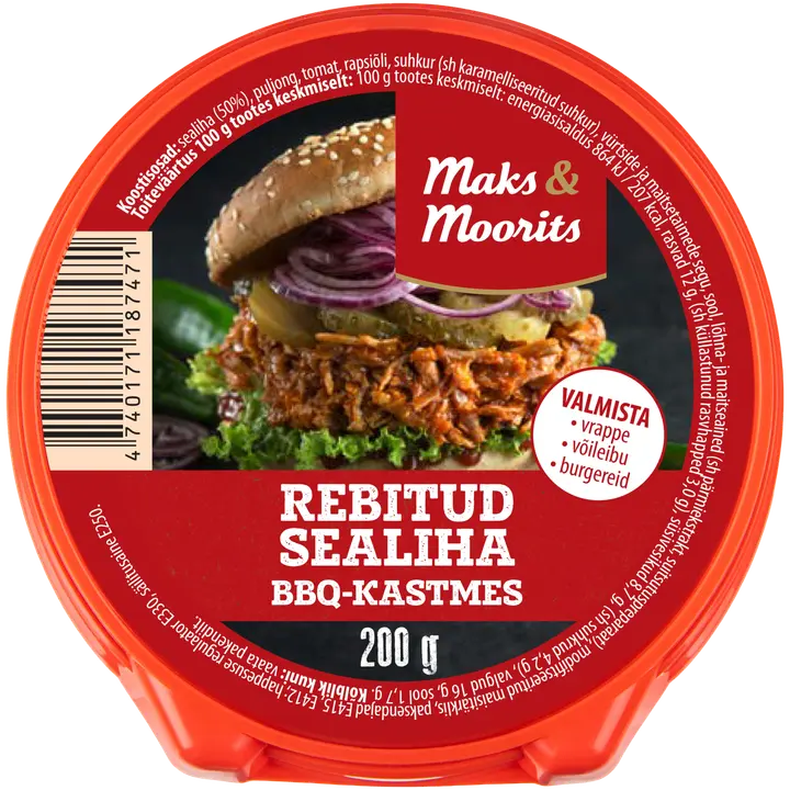 Maks ja Moorits Rebitud Sealiha Bbq Kastmes 200 G