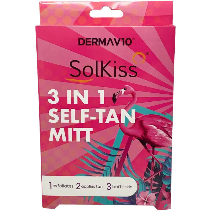 Derma V10 Solkiss Self tan mitt itseruskettava kinnas