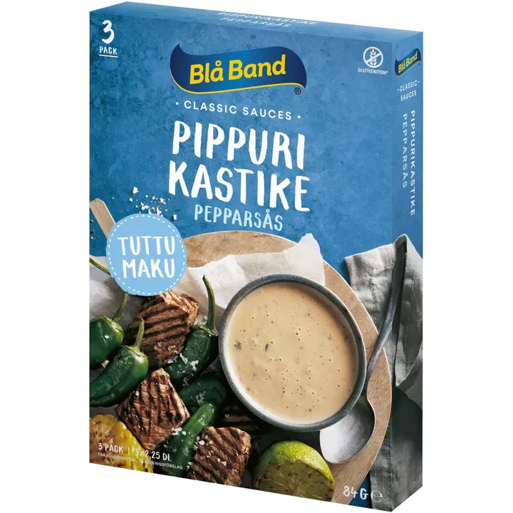 Blå Band gluteeniton vähälaktoosinen Pippurikastike 3x28g