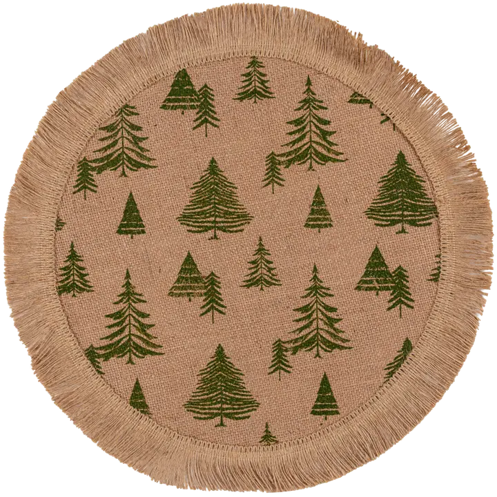 House juuttitabletti X-mas tree 38 cm vihreä