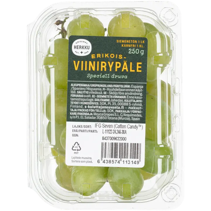 Herkku Viinamari Cottion Candy 250 g