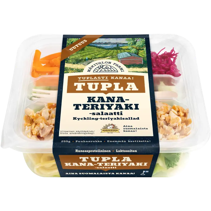 Mäkitalon Farmi Tupla Kanateriyakisalaatti 255 g