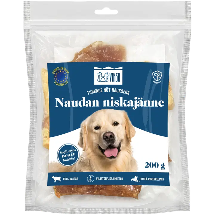 Viksu nöt-nacksena för hund 200 g