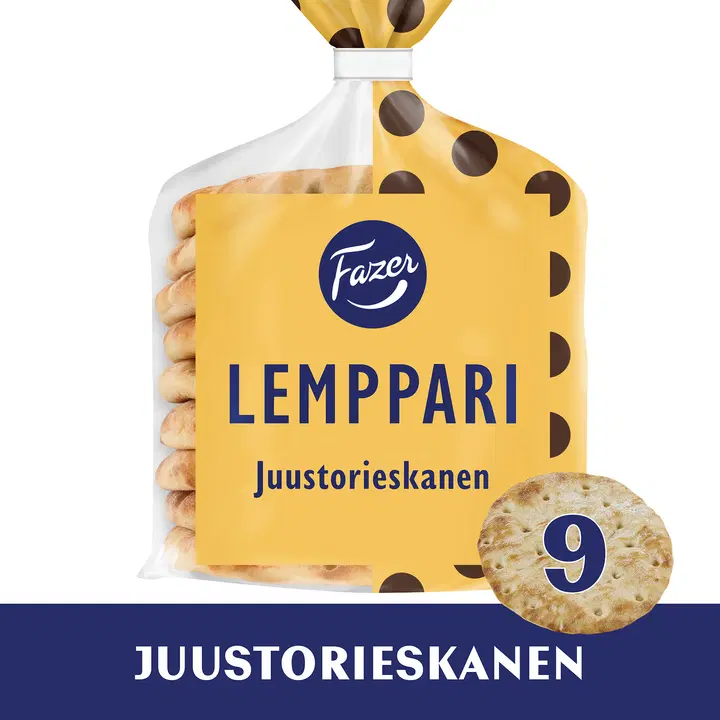 Fazer Lemppari Juustorieskanen 9kpl 250g