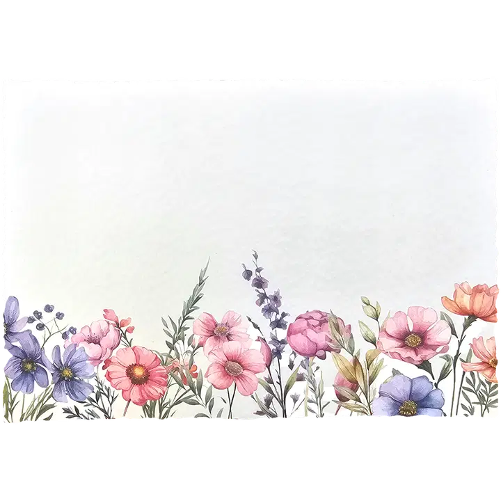 J.K. Primeco 2-os. korttipohja Kukkaketo 10kpl