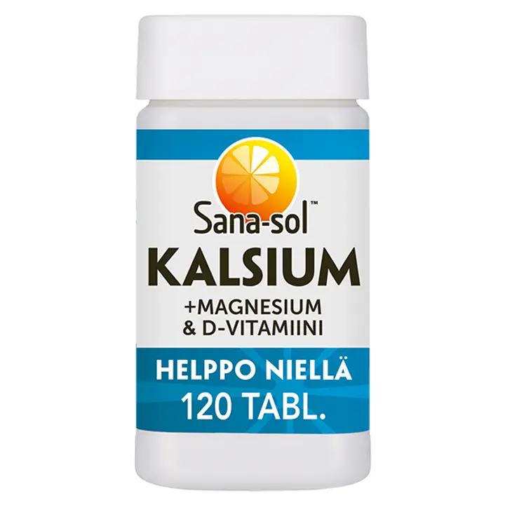 Sana-sol Kalsium-Magnesium-D-vitamiini tabletti ravintolisä 120tabl