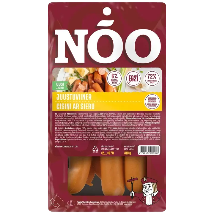 Nõo Juustuviinerid 310 G