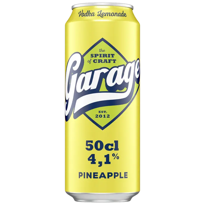 Garage Vodka Lemonade Pineapple maustettu alkoholijuoma 4,1 % tölkki 0,5 L