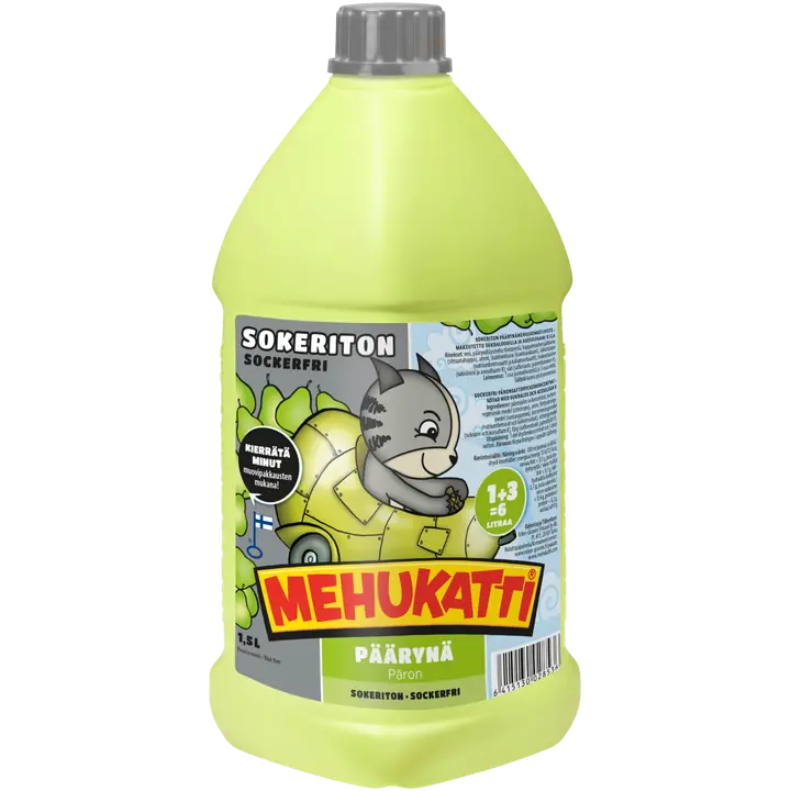 Mehukatti Sokeriton Päärynämehujuomatiiviste 1+3 1,5 L