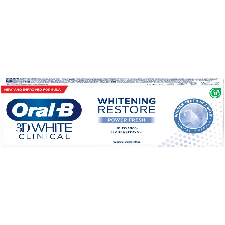 Oral-B 3D White Clinical Whitening Restore Power Fresh 75ml hammastahna