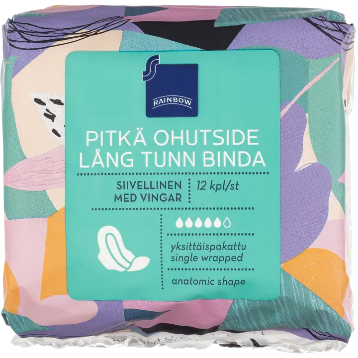 Rainbow ohutside pitkä 12 kpl siivellinen