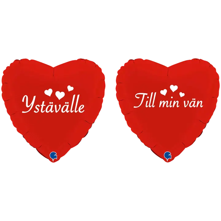 Ystävälle, foliopallo pun. 5 kpl/pkt