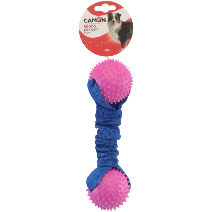 Camon koiran TPR lelu kahdella pallolla 20cm