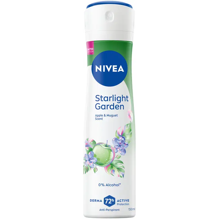 NIVEA 150ml Starlight Garden Deo Spray -antiperspirantti