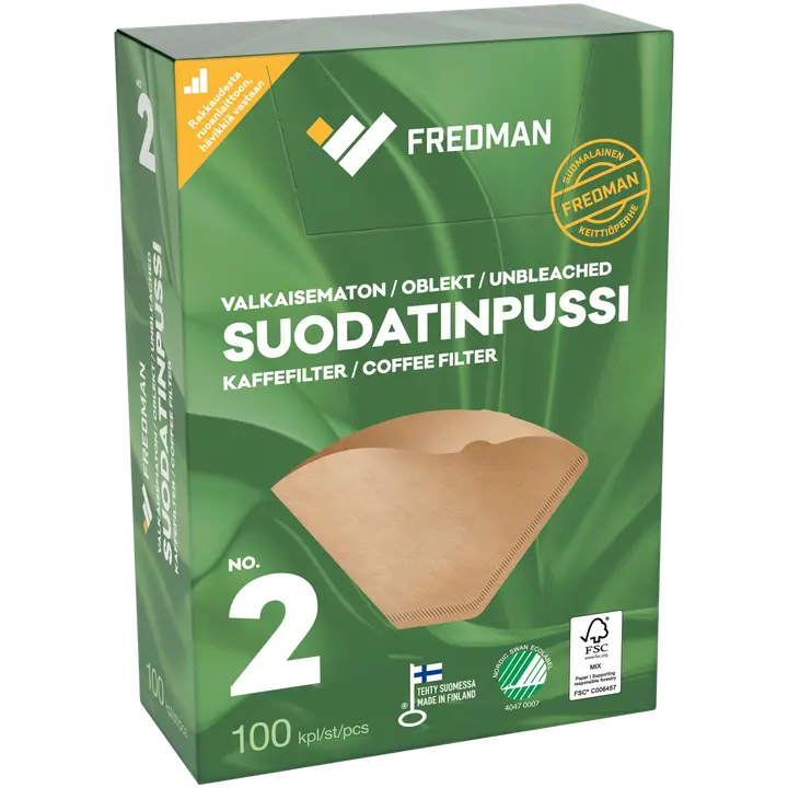 Fredman suodatinpussi No 2 valkaisematon 100kpl