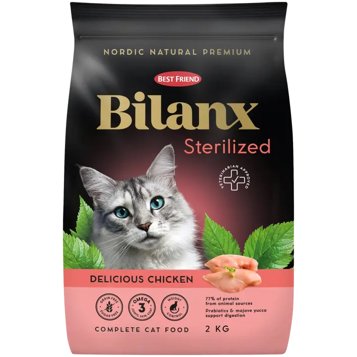Best Friend Bilanx Sterilized kana kuivaruoka kissoille 2 kg