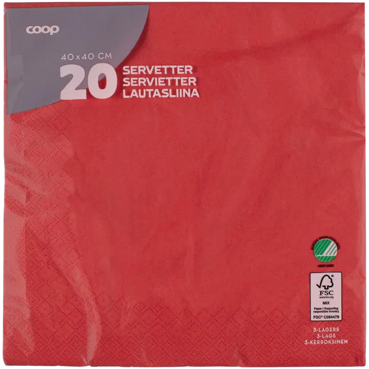 Salvrätik Coop punane 40cm