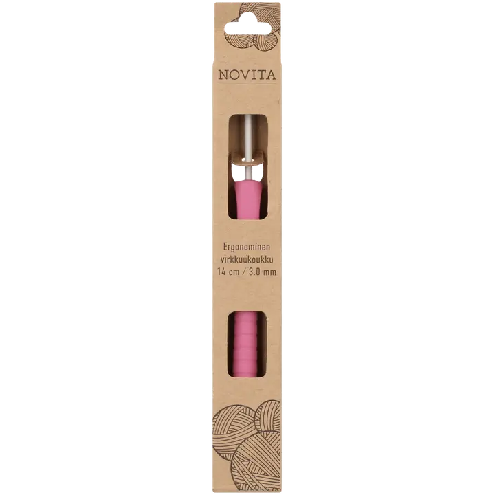 Novita Ergonominen Virkkuukoukku 14 cm 3 mm