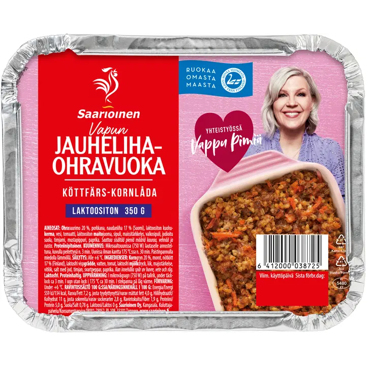 Saarioinen Jauheliha-ohravuoka 350g