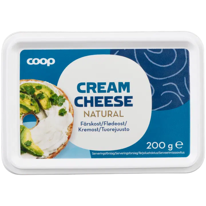 Coop tuorejuusto maustamaton 21 % 200 g